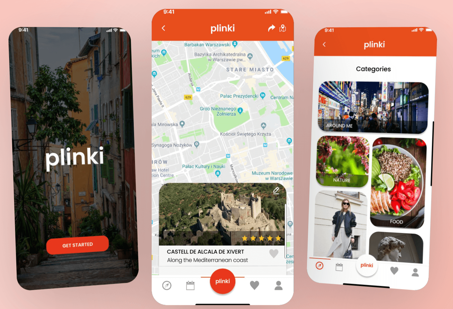 Plinki app screens
